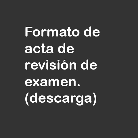 Formato de acta de revisión de examen