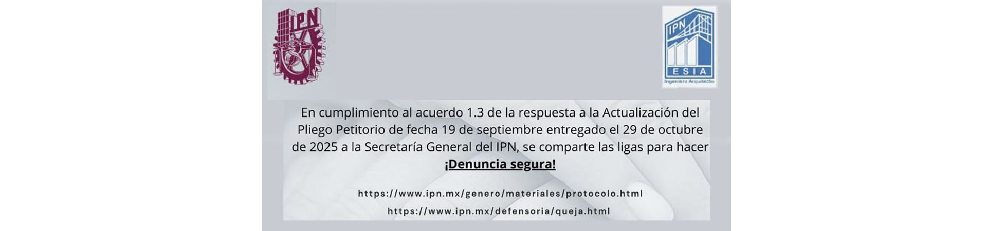 Denuncia segura